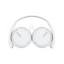 Sony Auriculares MDRZX110APW Blancos con Micrófono, Diadema Circumaural Cerrada, Conexión Alámbrica Jack 3.5 mm Chapado en Oro